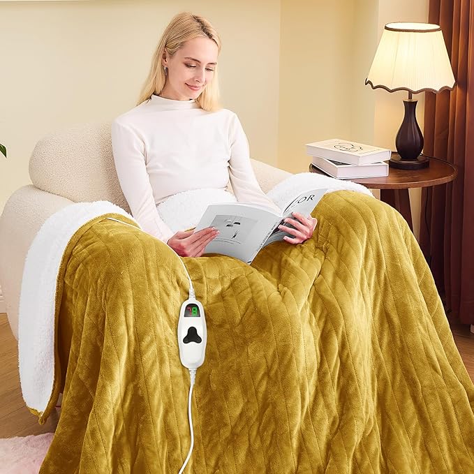 greenoak Heated Blanket Electric Full 72"X84", Heating Blankets by Greenoak