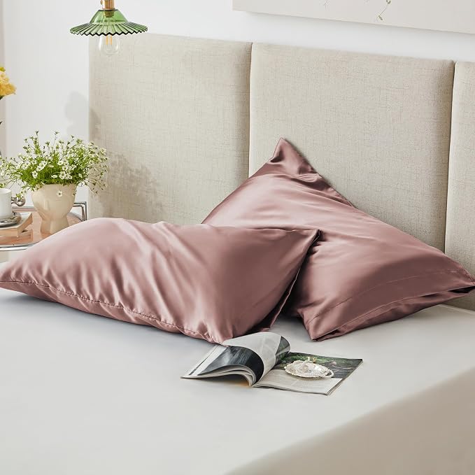 Love's cabin Satin Pillowcase Set of 2 King Size 20x36, Cooling Pillow Covers - Image 6
