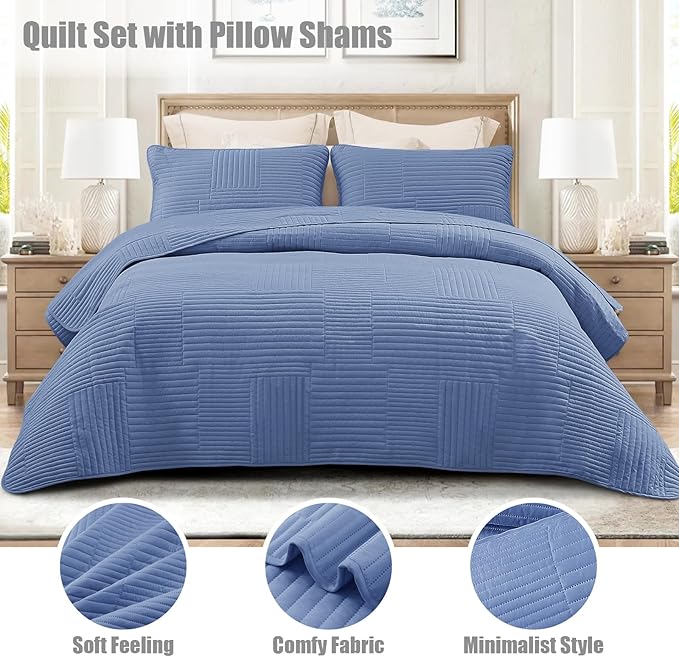 Whale Flotilla Ultra Soft California King Quilt Bedding Set, Lightweight - Image 3