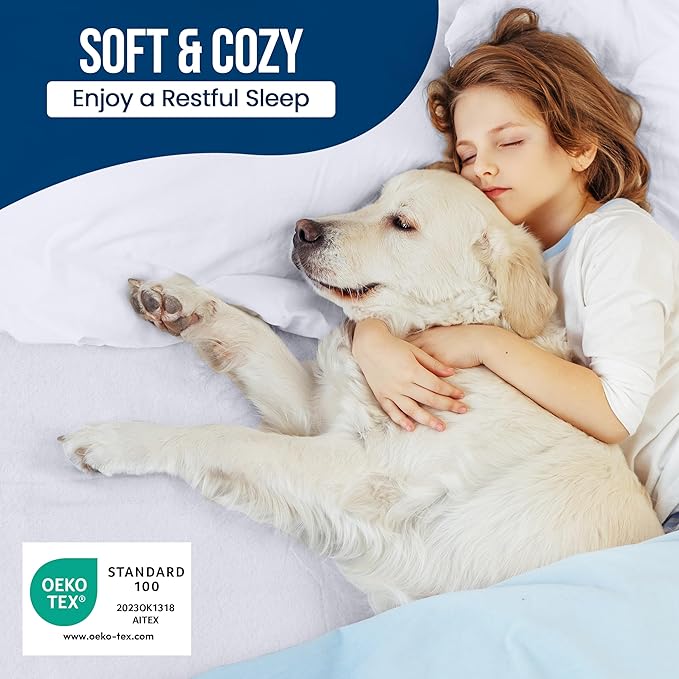 Queen Size Mattress Protector Waterproof 2 Pack, Premium 200 GSM Terry Mattress - Image 5