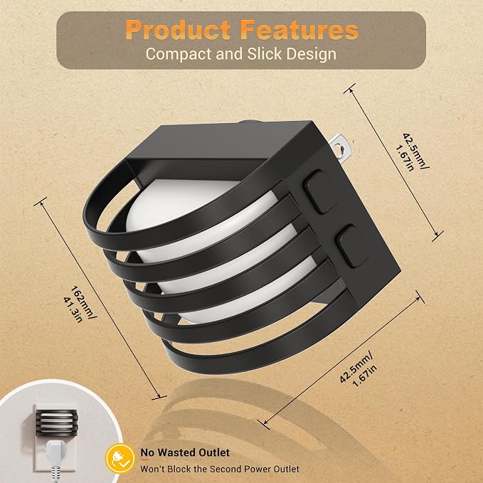 JandCase LED Night Lights Plug into Wall, Night Light - Image 3