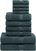 SUPERIOR Egyptian Cotton Pile 10 Piece Towel Set, Includes 2 Bath, 4 Hand by SUPERIOR