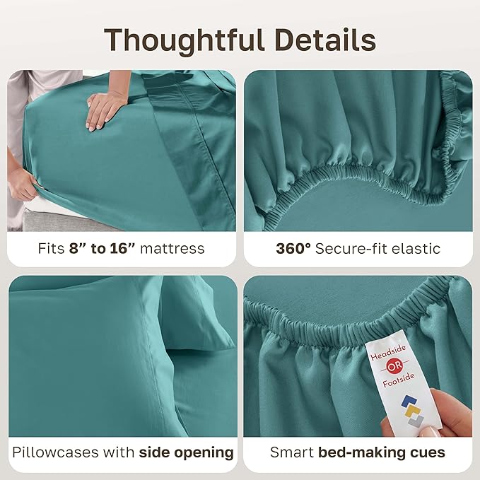 California Design Den Deep Pocket King Sheets Set - Image 5