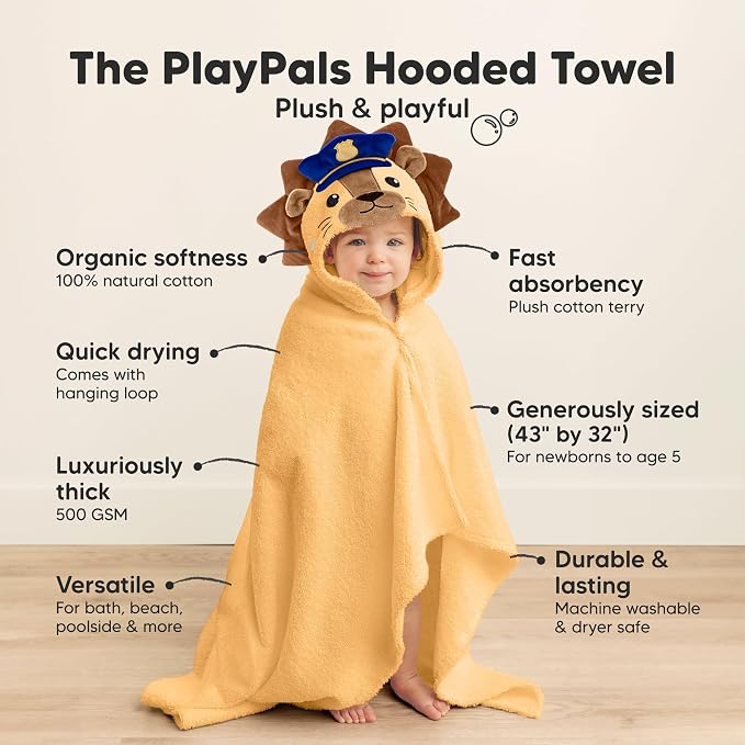 KeaBabies Organic Baby Towel - Image 3