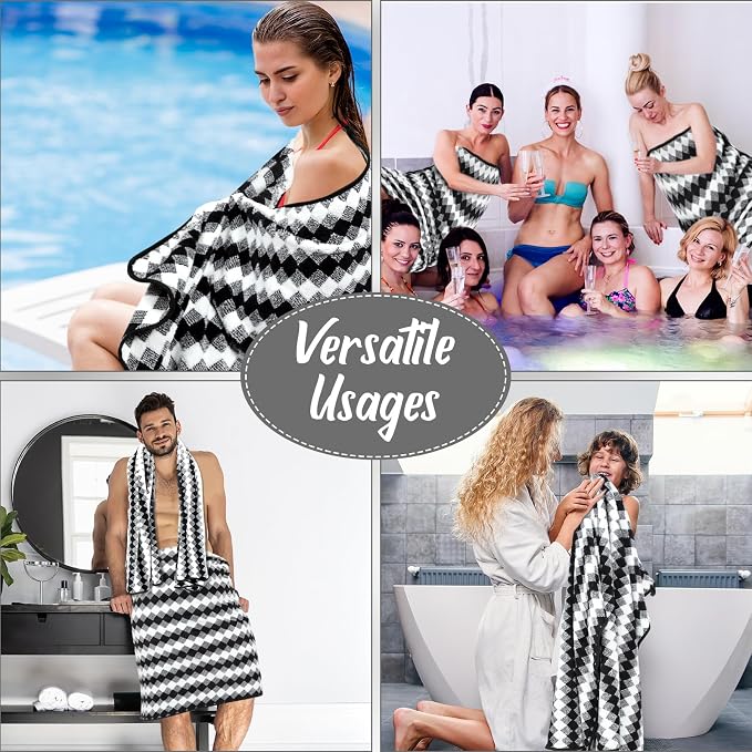 SmoothNovelty 16 Pack Microfiber Bath Towels Bulk 27'' x 60'' Oversized Size - Image 7