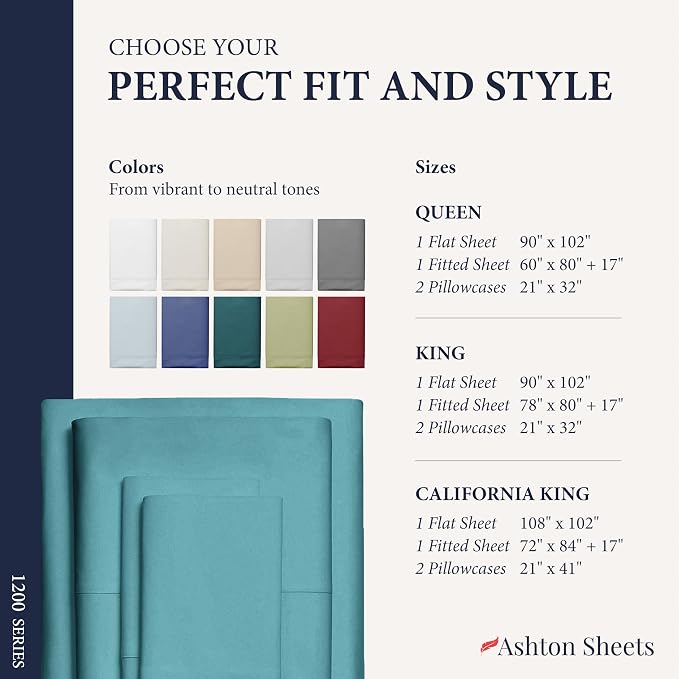 100% Egyptian Cotton King Size Sheets Set - Image 8