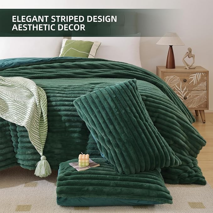 Smoofy Fluffy King Size Comforter Set 3 Pieces - Image 3