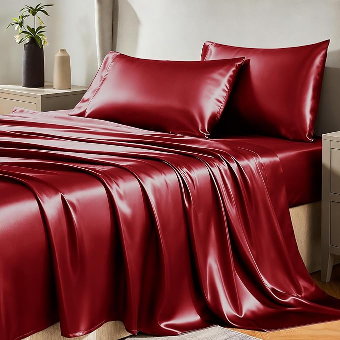 CozyLux Satin Sheets King Size Sheet Set by CozyLux