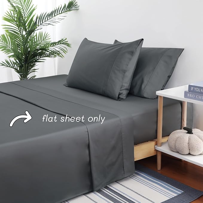 Flat Sheet Only 2 Pack, King Size 400 Thread Count 100% Egyptian Cotton Flat - Image 5