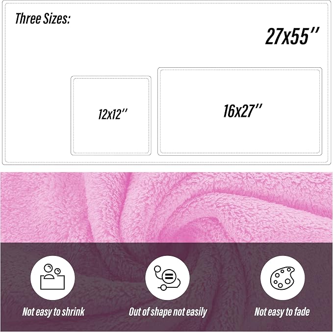 MOONQUEEN Ultra Soft Microfiber Coral Velvet Towel Set - Image 2