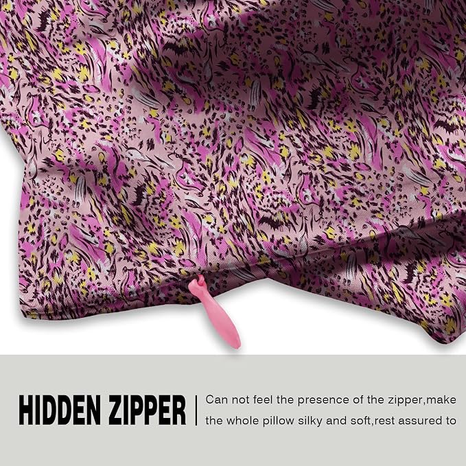 Mulberry Silk Pillowcase for Hair and Skin Standard Size Leopard Print Pillow - Image 3