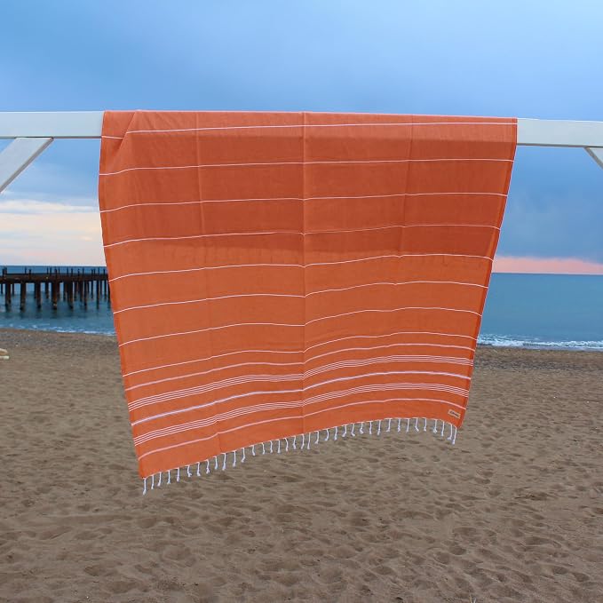 Bersuse Towels Anatolia XL Beach Blanket Throw Blanket Turkish Towel 100% - Image 8