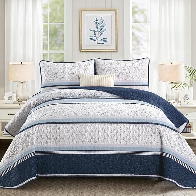 DJY Striped Quilt Set Queen Size by HOME