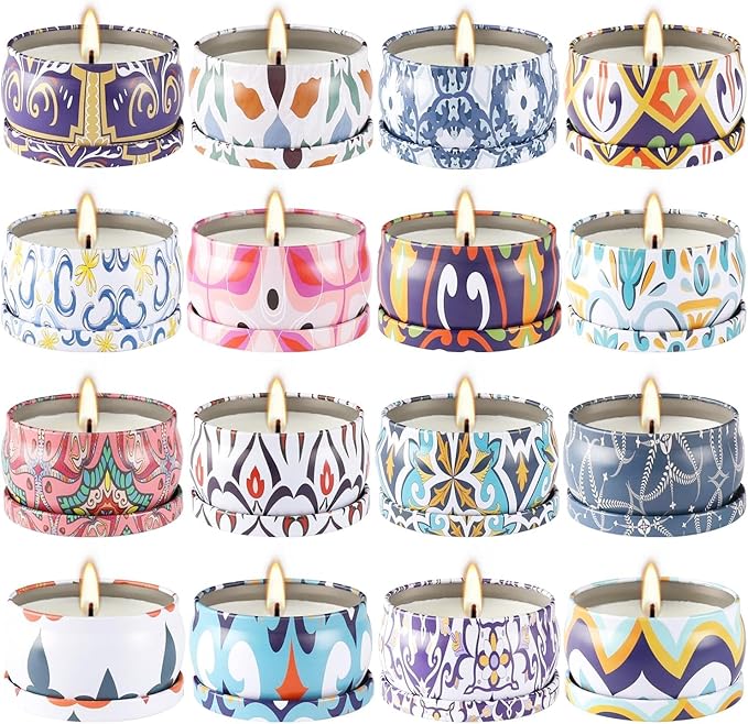 YOROXRG Scented Soy Wax Travel Tin Jar Candles by YOROXRG