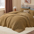 BEDELITE Fleece Twin Comforter Set -Super Soft & Warm Fluffy Brown Bedding by BEDELITE
