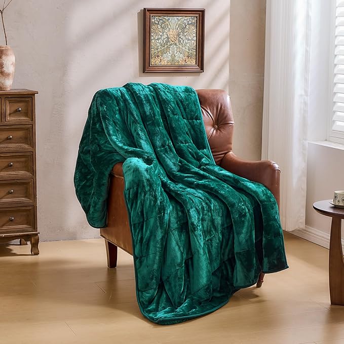 Super Fuzzy Soft Sherpa Fleece Weighted Blanket, 15 lbs Dual Sided Fluffy Heavy - Image 7