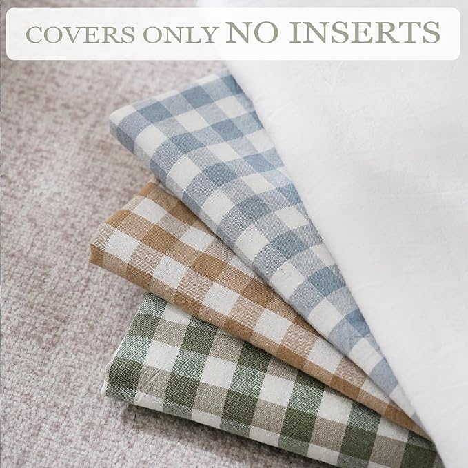 Shabby Off White Ruffle Pillow Shams Standard Size Set of 2, Washed Cotton - Image 7
