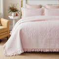 Brandream Queen Size Quilt Set Cotton Light Pink Quilts Shabby Chic Bedding by Brandream