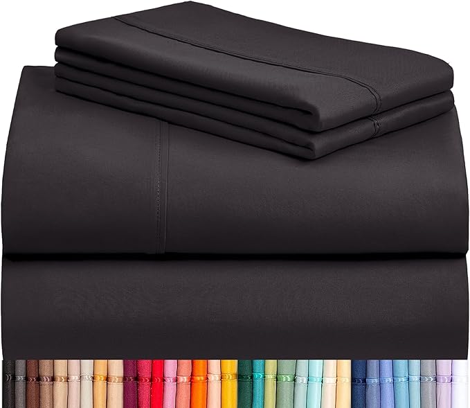 LuxClub 6 PC Queen Sheet Set, Breathable Luxury Bed Sheets, Deep Pockets 18" by LuxClub