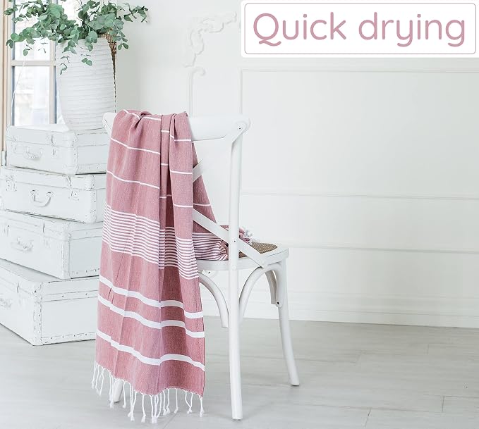 Premium Turkish Beach Towel – 100% Cotton, Quick Dry, Sand Free, Oversized - Image 6