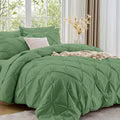 Sasttie California King Comforter Set, 7-Piece Bed in a Bag, Pintuck Bedding by SASTTIE