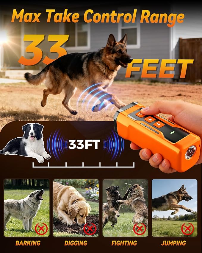 Dog Bark Deterrent Devices, 6 Modes 3X Ultrasonic Anti Barking Device - Image 4