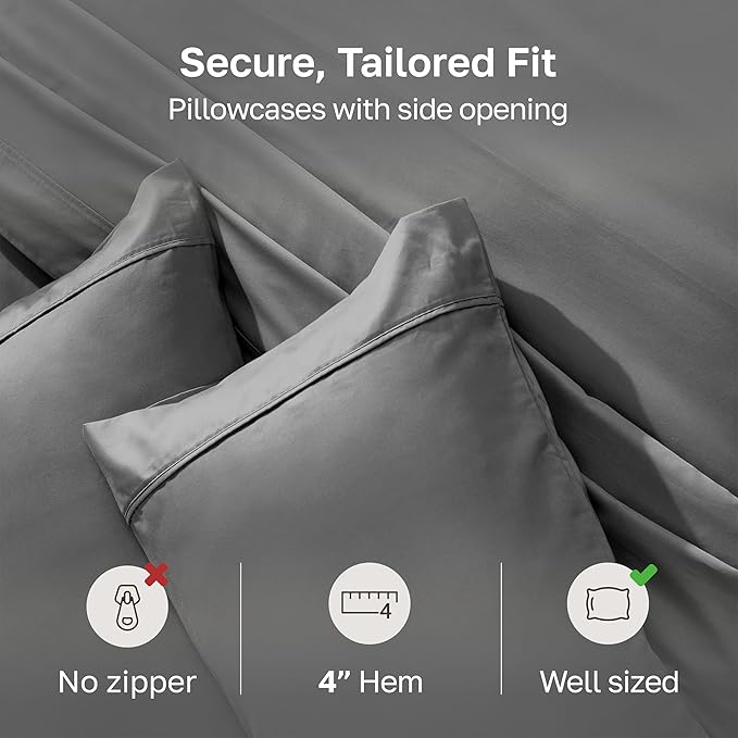California Design Den Standard Queen Size Pillowcase Set - Image 4