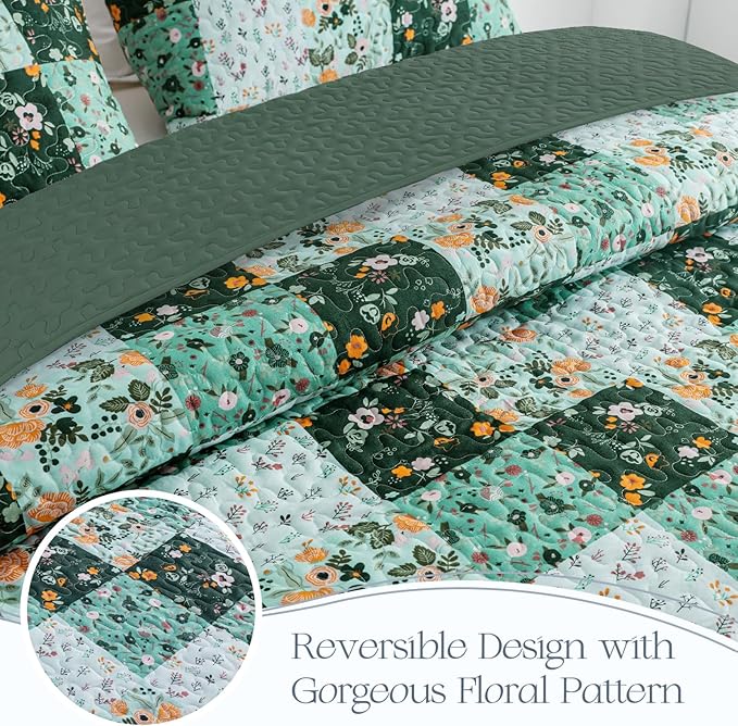 Exclusivo Mezcla Reversible Boho Quilts Queen Size - Image 3