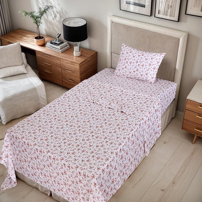 RUVANTI 100% Cotton Sheets – Twin XL Size Percale Bedding, Cooling & Breathable - Image 2