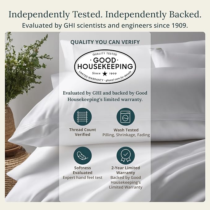 Luxury White California King Size Bed Sheets Set - Image 2
