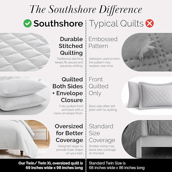 Southshore Fine Living, Inc. Twin XL Comforter Quilt Bedding Set, Dorm Room - Image 4