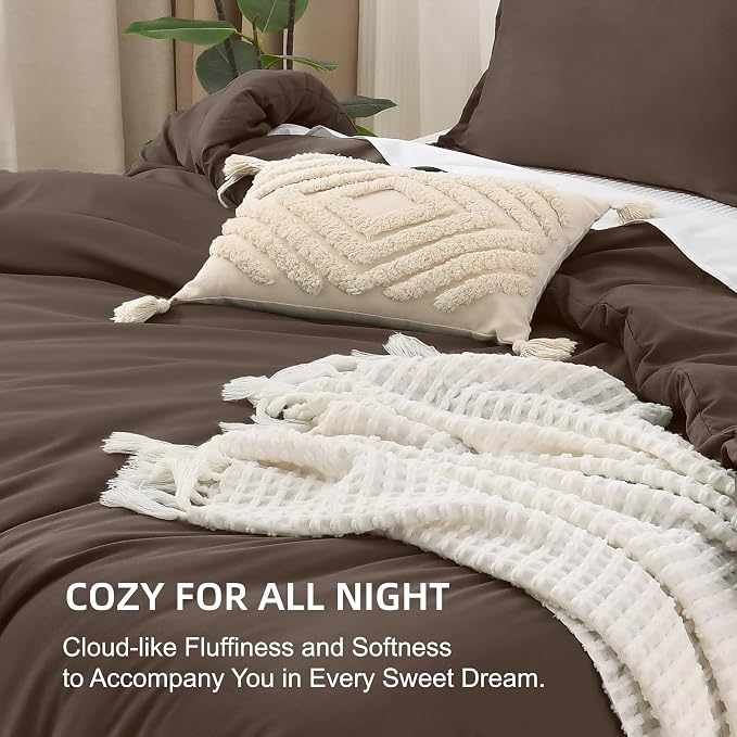 Litanika Chocolate Comforter California King Size, 3 Pieces Cal King - Image 7