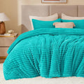 BEDELITE Fleece Twin Comforter Set -Super Soft & Warm Fluffy Teal Bedding by BEDELITE