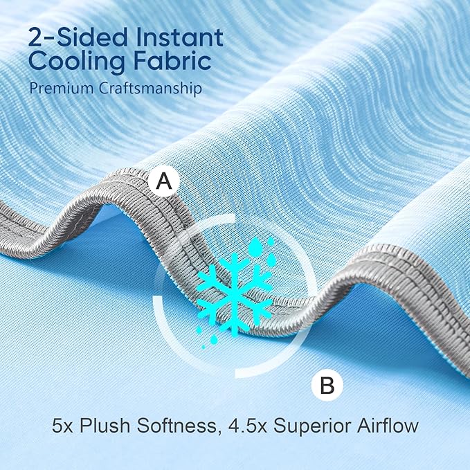 KMUSET Cooling Blanket Throw, Double Sided Summer Cooling Blankets - Image 3
