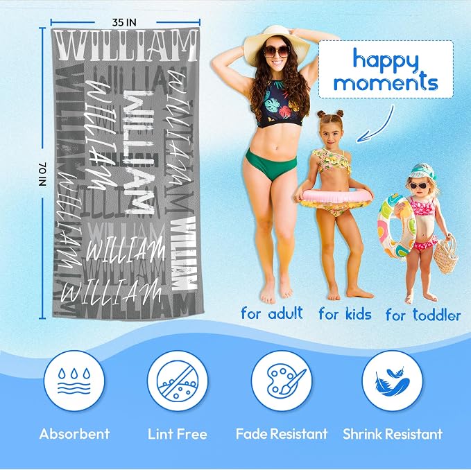 JML Personalized Beach Towel - Image 3