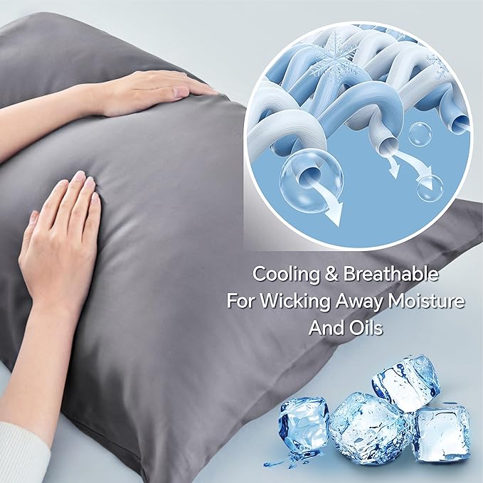 BEDELITE Cooling Pillow Cases for Hot Sleepers & Night Sweats, Rayon Derived - Image 3