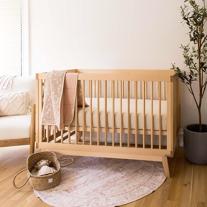 Burt's Bees Baby Essential Organic Cotton Fitted Crib Sheet, Breathable - Image 4