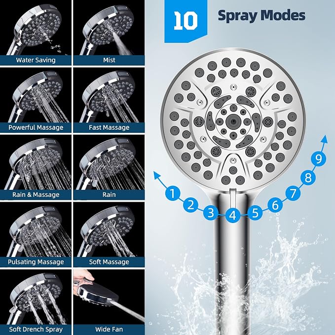 Hibbent 12'' All Metal CUPC Certified Shower Head, High Pressure Rainfall - Image 5