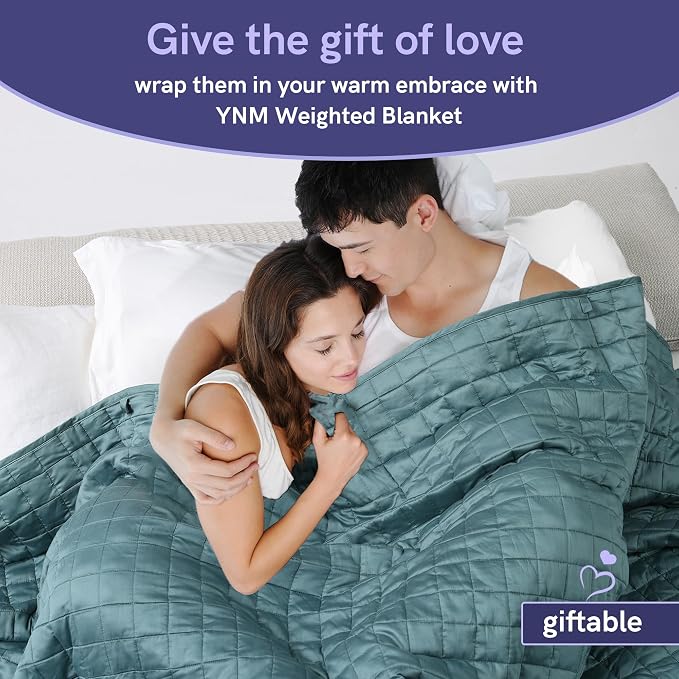 YnM Exclusive Weighted Blanket, Soothing Cotton, Smallest Compartments - Image 8