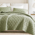 Comfort Spaces King Quilt Set Modern Reversible Diamond Coverlet King Bedding by ComfortSpaces