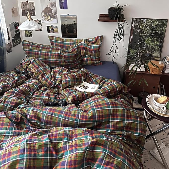 mixinni Buffalo Plaid Duvet Cover Set Full Size - Image 2