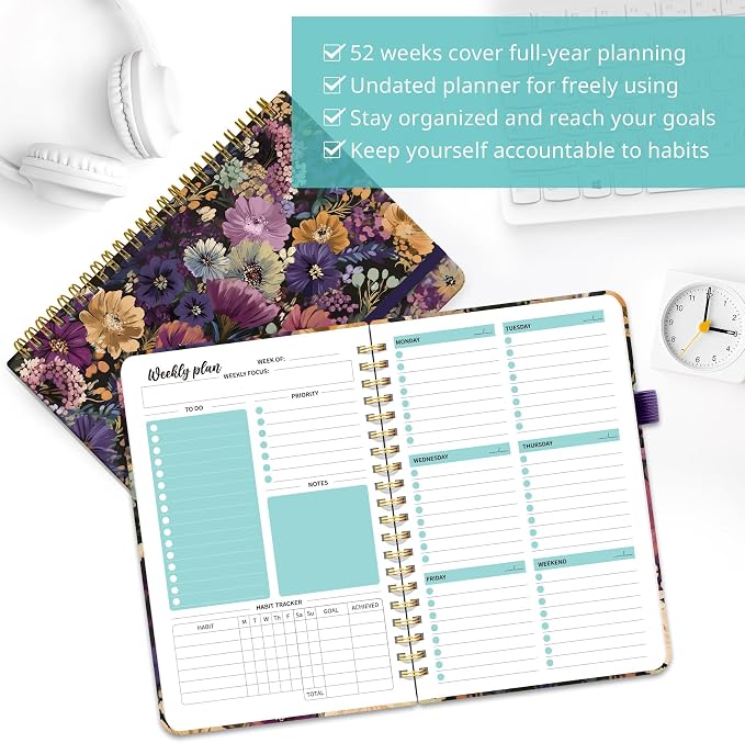 Undated Weekly Planner, Weekly To Do List Notebook - Image 4