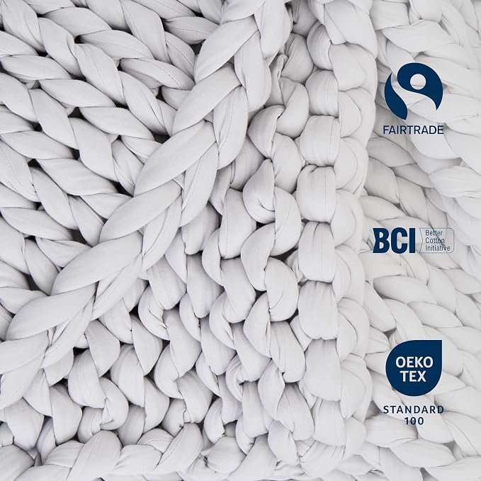 Bearaby Cotton Hand-Knit Weighted Blankets - Image 4