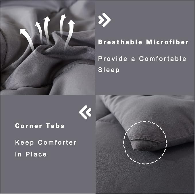 DOWNCOOL Queen Comforter Set -All Season Bedding Comforters Sets - Image 5