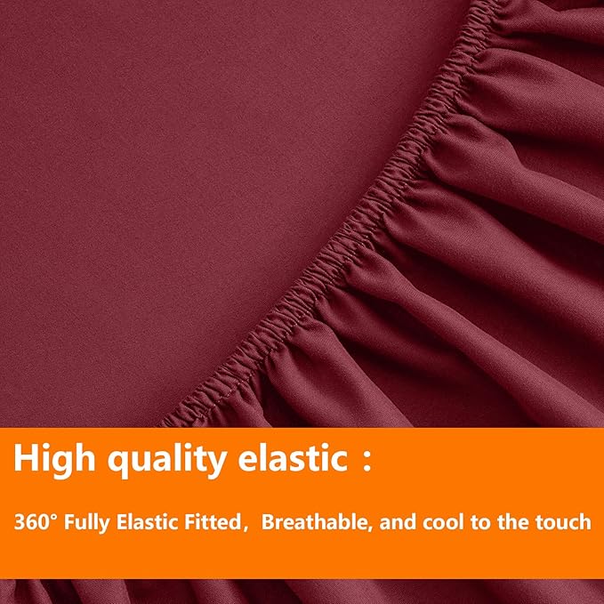 TAIMIT Burgandy Full Size Comforter Set - Image 6