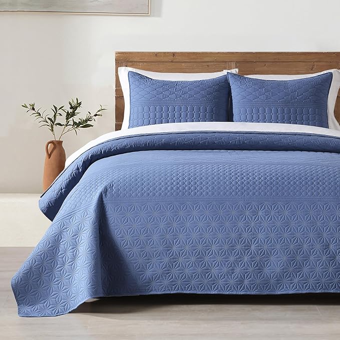 HORIMOTE HOME Denim Blue Queen Size Quilt Set by HORIMOTEHOME