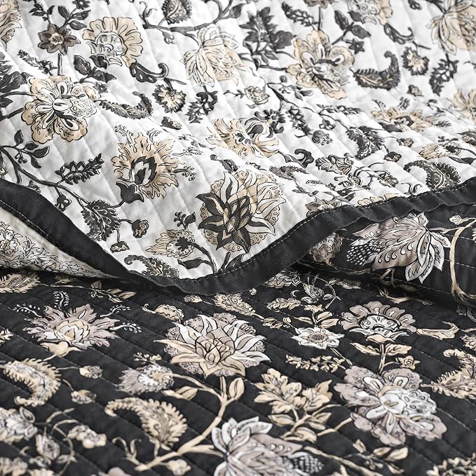 EverGrace Cotton Quilt Set King Size, 100% Cotton Reversible Lightweight - Image 5