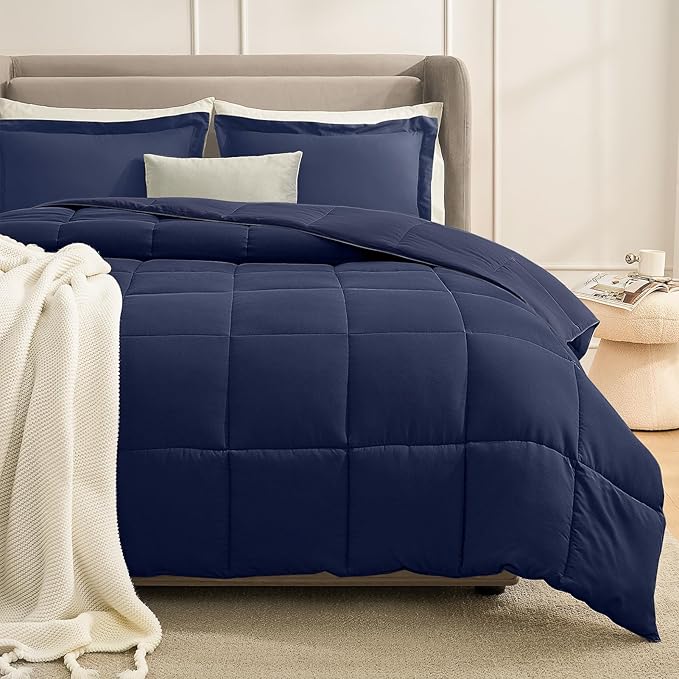 Homelike Moment Twin Comforter Set Navy Blue, Lightweight Comforter Twin Size by HomelikeMoment