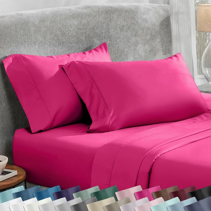California Design Den King Size Pillowcases Set of 2-400 Thread Count Sateen by CaliforniaDesignDen