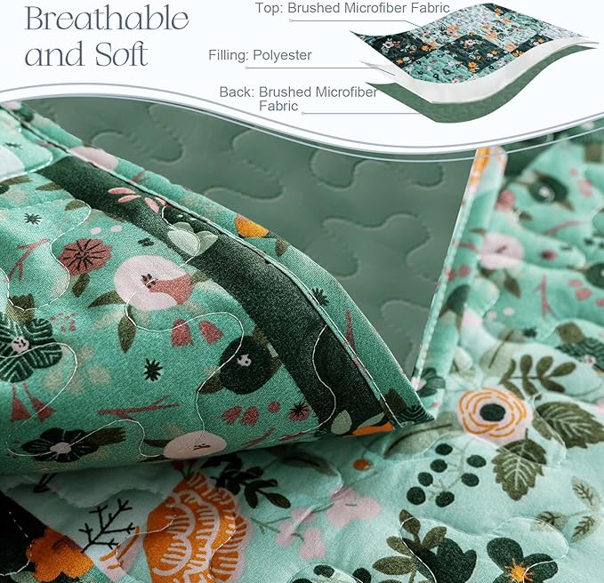 Exclusivo Mezcla Reversible Boho Quilts Queen Size - Image 4